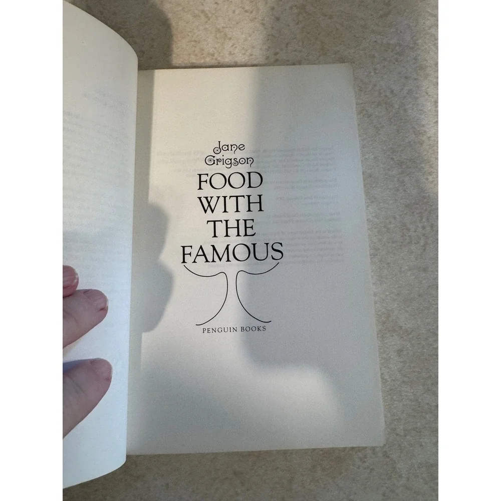 Food with the Famous Jane Grigson 1981 Penguin Books History Cookbook Paperback